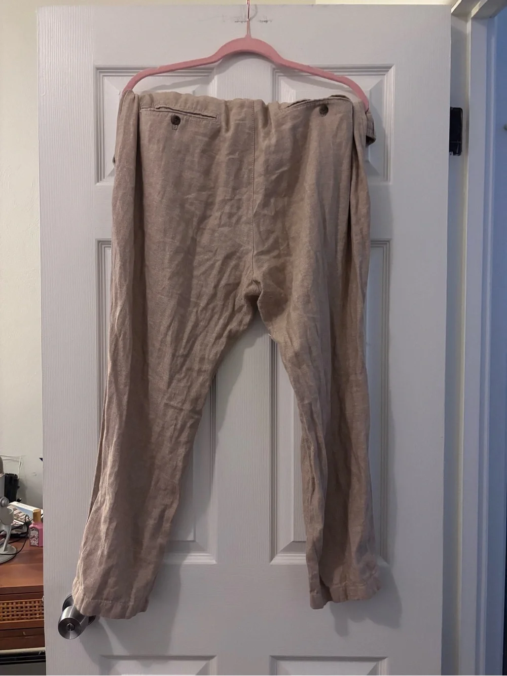 Banana Republic Tan Linen-Blend Chinos